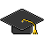 pixel graduation cap