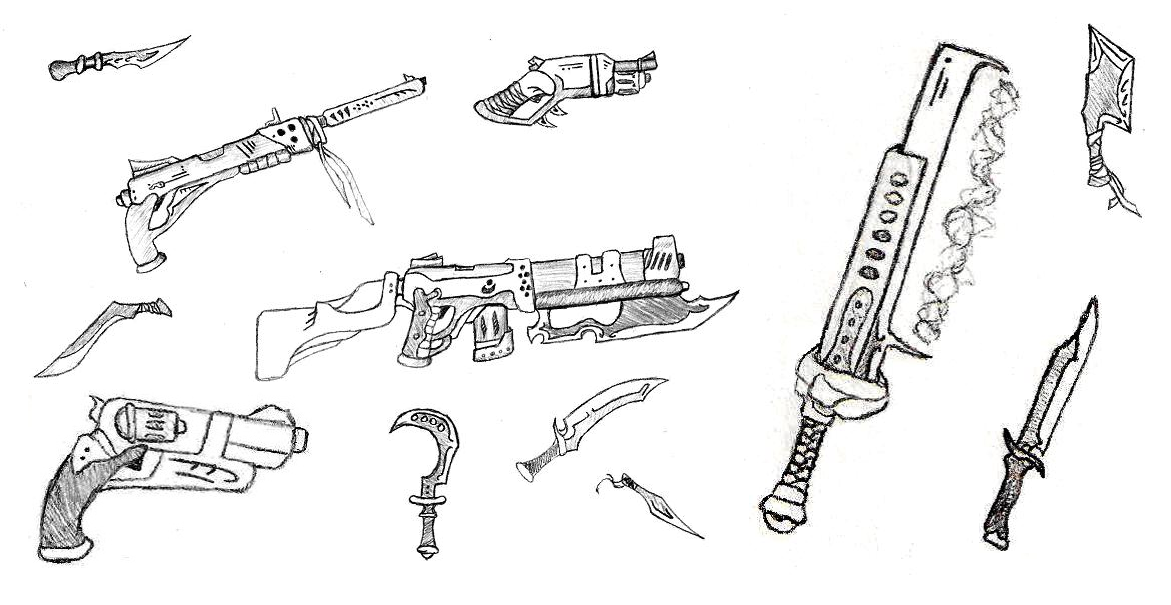 misc. weapon sketches